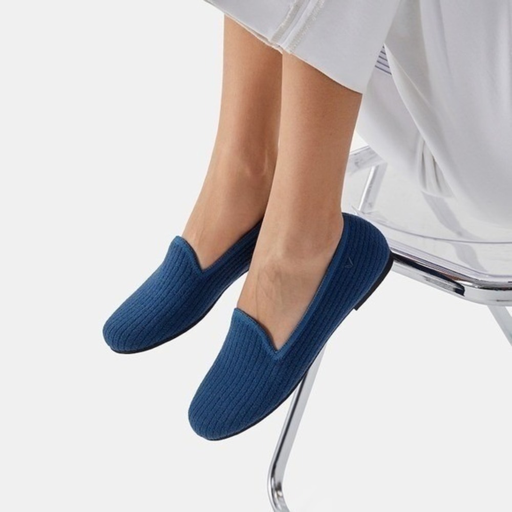 VIVAIA‎ Knit Slip-On Loafers Blue Comfort Flats Lightweight Breathable  US/9